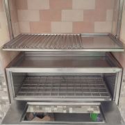 Parrilla Mixta con Sistema de Elevado + Caja China con Visor en Acero Inoxidable 304