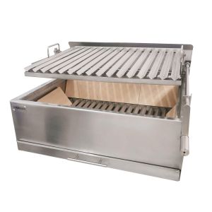 Parrilla Empotrable con Sistema de Elevación Manual – Acero Inoxidable 304